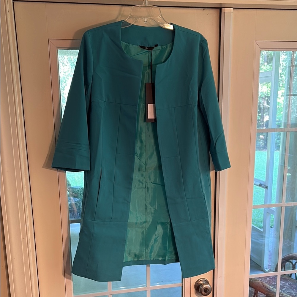 Nife brand Elegant Teal Women's Trench Coat